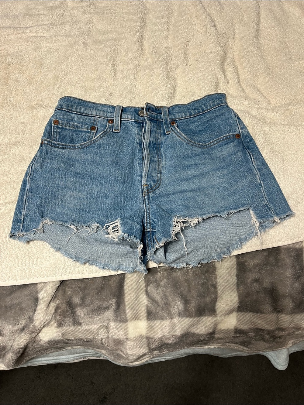 Levi 501 Denim Jean Shorts Blue